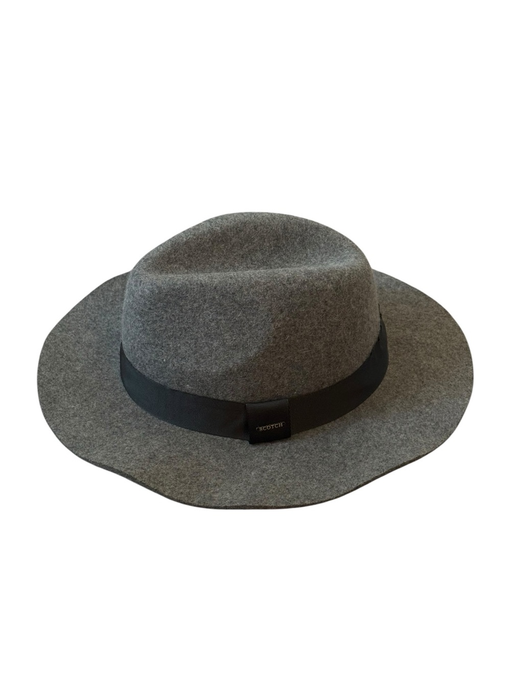 Scotch & Soda Gray Wool Fedora Hat